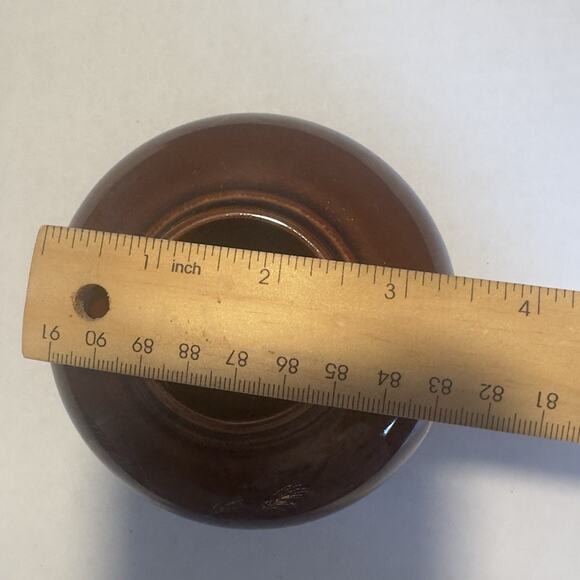 Toyo Japan Floral Vase Red Lacquered Finish 8” Hand-Painted Chrysanthemum Design - Picture 11 of 11